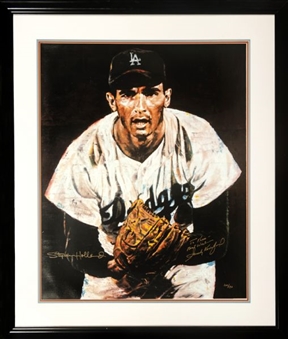 Sandy Koufax Signed Stephen Holland Giclee Print Painting